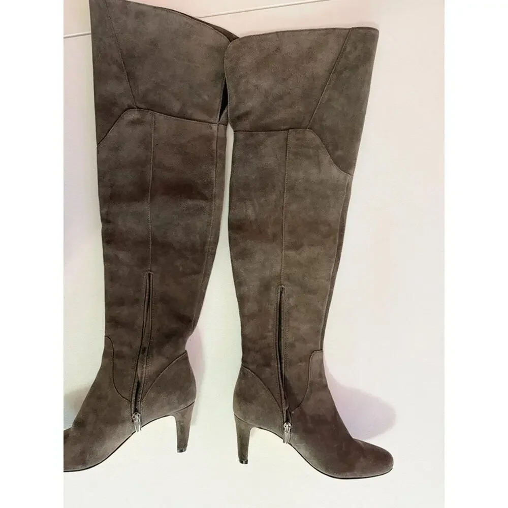 Vince Camuto, gorgeous gray above the knee suede boots NWOB 7 244